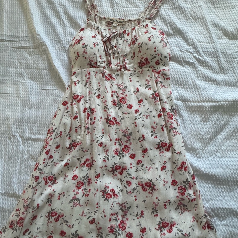 Wallflower Red and White Floral Sun Dress